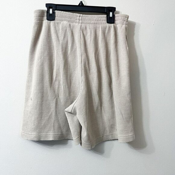 Express Tricot Womens Beige Stretch Pull On Casual Sweat Shorts Small Wide Leg - Picture 4 of 9